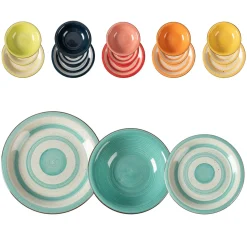 Servizio di piatti Dotty in stoneware 18 pezzi