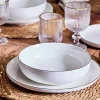 Servizio di piatti Edge Filo Oro in porcellana Bianco Linea Edge