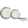 Servizio di piatti in porcellana Demetra Light Blue 18 pezzi
