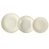 Servizio di piatti in stoneware Alamos Beige 18 pezzi