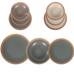 Servizio di Piatti in Stoneware Domus 18 pezzi