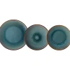 Servizio di piatti in stoneware Haruki Reactive Blue 18 pezzi