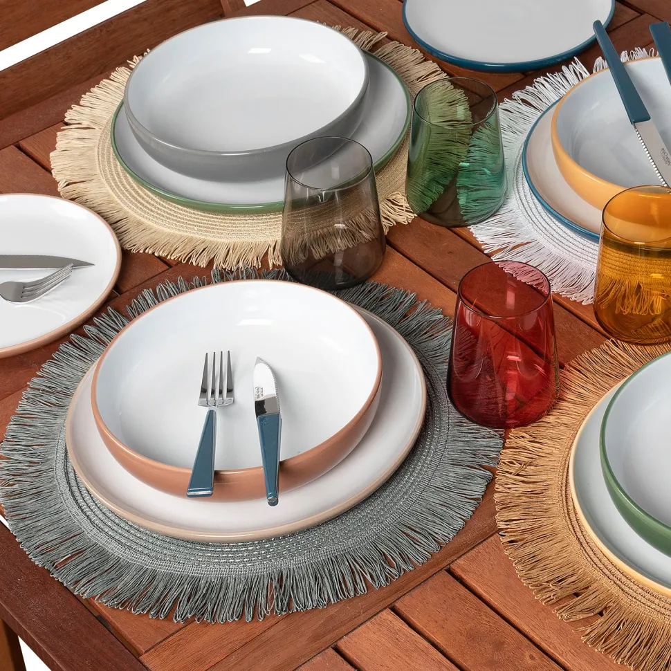 Servizio di piatti in stoneware Kalinda 18 pezzi