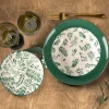 Servizio di piatti in stoneware Leaves Green 18 pezzi