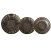 Servizio di piatti in stoneware Maya Pad Printing Nero 18 pezzi