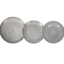 Servizio di piatti in stoneware Reactive Grey 18 pezzi