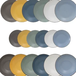 Servizio di piatti Juanita multicolor in stoneware 18 pezzi