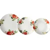 Servizio di Piatti Linea Rebeka Decorazione Frutta in Porcellana 18 Pezzi