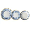 Servizio di Piatti Linea Zulema Blue in Porcellana 18 Pezzi