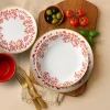 Servizio di Piatti Linea Zulema Red in Porcellana 18 Pezzi