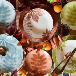 Servizio di piatti Natura in porcellana Multicolor Linea Madison 18 pezzi