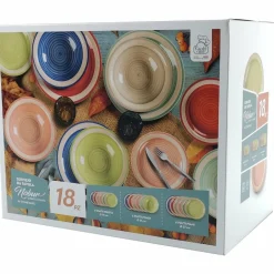 Servizio di piatti Nobur in stoneware 18 pezzi
