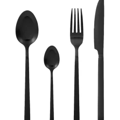 Servizio posate in acciaio inox 24 pezzi Amaris Satin Black