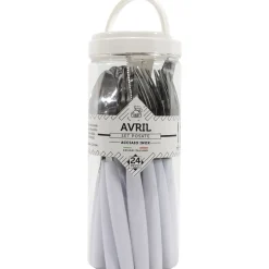Servizio posate in acciaio inox 24 pezzi Avril Bianco
