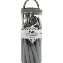 Servizio posate in acciaio inox 24 pezzi Avril Grigio
