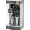 Servizio posate in acciaio inox 24 pezzi Everly Color