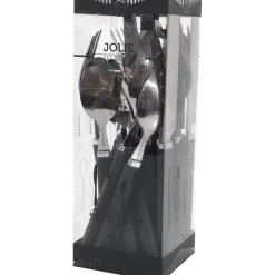 Servizio posate in acciaio inox 24 pezzi Jolie Nero