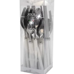 Servizio posate in acciaio inox Bianco 24 pezzi Jolie