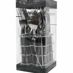 Servizio posate in acciaio inox Grigio 24 pezzi Sharon