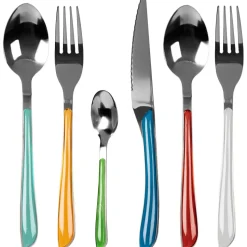 Servizio posate in acciaio inox Multicolor 24 pezzi Glossy mix Premium