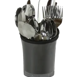 Servizio posate 24 pezzi colore nero in acciaio inox