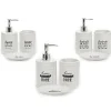 Set Bagno 3 pezzi in Ceramica Bianco Home Sweet Home