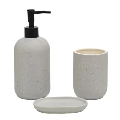 Set Bagno 3 pezzi in Ceramica Grigio