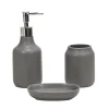 Set Bagno 3 pezzi in Ceramica Grigio