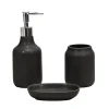 Set Bagno 3 pezzi in Ceramica Nero