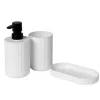 Set Bagno 3 pezzi in Polipropilene Bianco