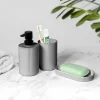 Set Bagno 3 pezzi in Polipropilene Grigio