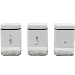 Set 3 barattoli da cucina Bianco 80 cl