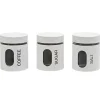 Set 3 barattoli da cucina Bianco Lucido 75 cl
