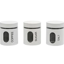 Set 3 barattoli da cucina Bianco Lucido 75 cl