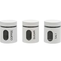 Set 3 barattoli da cucina Bianco Lucido 75 cl