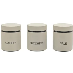 Set 3 barattoli da cucina Crema 75 cl