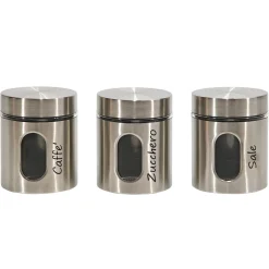 Set 3 barattoli da cucina Cromato 75 cl