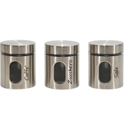 Set 3 barattoli da cucina Cromato 75 cl