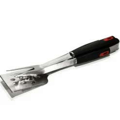 Set BBQ 3 pezzi Utensili Barbecue in acciaio inox e manico in plastica