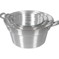 Set 3 Caldaie con Maniglie Linea La Contadina in Alluminio Puro 99,5%