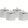Set 4 Candele Solari Led Effetto Fiamma