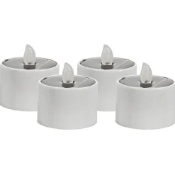 Set 4 Candele Solari Led Effetto Fiamma