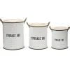 Set 3 Ceste Portabiancheria con Manici Bianco