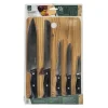Set Coltelli con tagliere in legno 33x20 cm Linea Woodpine