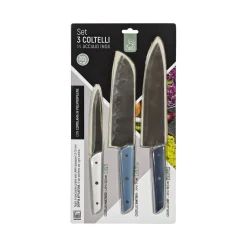 Set 3 Coltelli Cucina con Coprilama