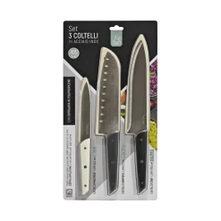 Set 3 Coltelli Cucina con Coprilama