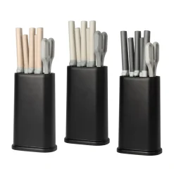Set Coltelli 6 Pezzi con Ceppo e Forbici in Acciaio Inox