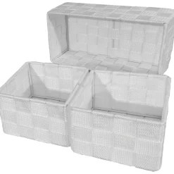 Set contenitori bianchi 3 pezzi