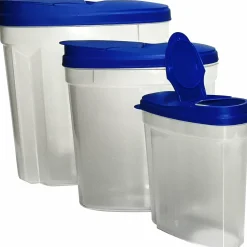 Set 3 Contenitori con Coperchio Dosatore in Polipropilene Food Organizer