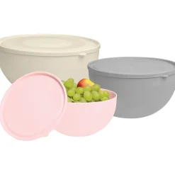 Set 3 Contenitori Ermetici con Coperchio Multicolor